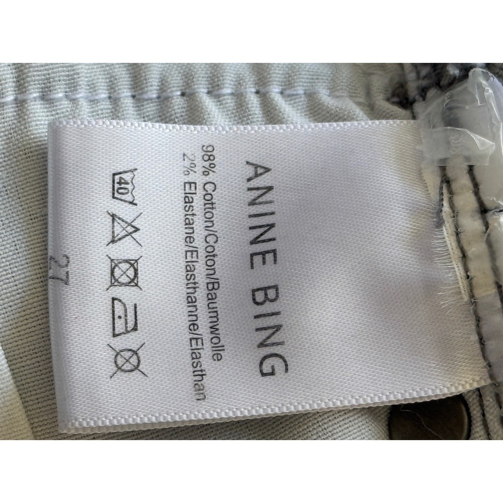 Anine Bing Womens Grey Camo Skinny Jeans Ankle Zip Moto Pants Size 27 - Picture 5 of 10